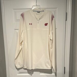 Under Armour Wisconsin Badgers Men's White Quarter Zip